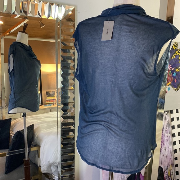 Sheer Helmut Lang Cowl neckline Top. Can be worn Off-Shoulder - Medium - Picture 6 of 11